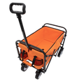 Minimeetall Strap Collapsible Foldable Wagon Cart Beach Wagon Heavy Duty Utility Cart Utility Wagon Grocery Cart For For Camping Shopping Sports Gardeing Fishing Supports 225Lbs Orange Orange Steel