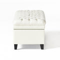 Juliana Storage Ottoman Ivory Pu