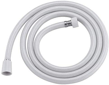 Pvc Shower Hose 59 Inches Extra Long Smooth Handheld Shower Hose Flexible Anti Kink Handheld Shower Head Hose With Brass Spin Inner Core White White Plastic