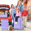 28 In Luggage 1 Piece With Tsa Lockexpandable Lightweight Suitcase Spinner Wheels, Vintage Luggage,Purple Change To Sku:N732P171623I Purple Abs