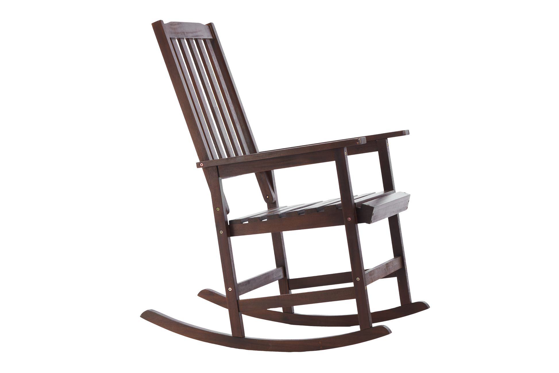 Acacia Indoor Rocking Chair, Outdoor Solid Wood Patio Furniture Style Brown Brown Acacia Wood