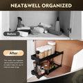 Organizers And Storage Cabinet Organizers And Storage Pull Out Drawers 2 Hooks Black Black Plastic