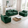 Luxurious And Sophisticated Sofa Set With Soft Cushions And Pillows, Sofa Set For Living Rooms And Clubs As Well As Home Theaters, Consisting Of Two Single Sofas And A 2 Seaters Sofas Ingreen Corduro Green Corduroy 4 Seat