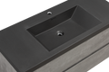 48'' Wall Hung Bathroom Vanity In Ash Gray With Black Top 24Vedi 48B 2 Grey Wall Mounted Plywood