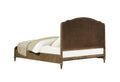 Ludin Brown Queen Upholstered Bed Queen Brown Foam Solid Wood