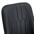 1 Table And 8 Chairs Set.A Rectangular Dining Table With A Imitation Marble Black Table Top And Black Metal Legs.Paired With 8 Chairs With Pu Leather Seat Cushion And Black Metal Legs.F 1538,C 007 Black Glass Metal