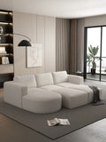 104.32*70.86 Modular Sectional Sofa Sleeper Couch, Sectional Sofa With Chaise And Ottoman, Convertible U Shaped Modular Sofa Set For Living Room, Bedroom. Memory Foam, White. Combo A B C D White Primary Living Space Soft Minimalist,Modern Memory Foam