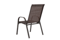 4 Piece Patio Chairs, Outdoor Camping Chairs Withtextilene Fabric, Set Of 2 Garden Chairs With Armrest High Backrest For Garden Patio Pool Beach Yard Space Saving Brown Brown Steel