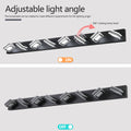 Modern 8 Light Led Vanity Light Sleek Bathroom Wall Fixture, Iron & Acrylic, Dimmable & Energy Efficient Black Acrylic,Iron