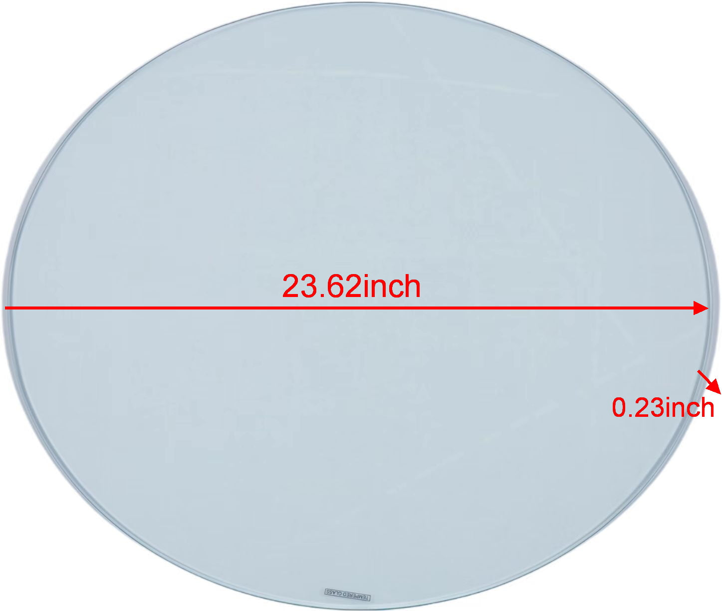 Tempered Clear Glass Top,60Cm Clear Glass