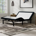 Model T2 Adjustable Base Full: Pillow Tilt, Massage, Usb Ports Full White Charcoal Metal
