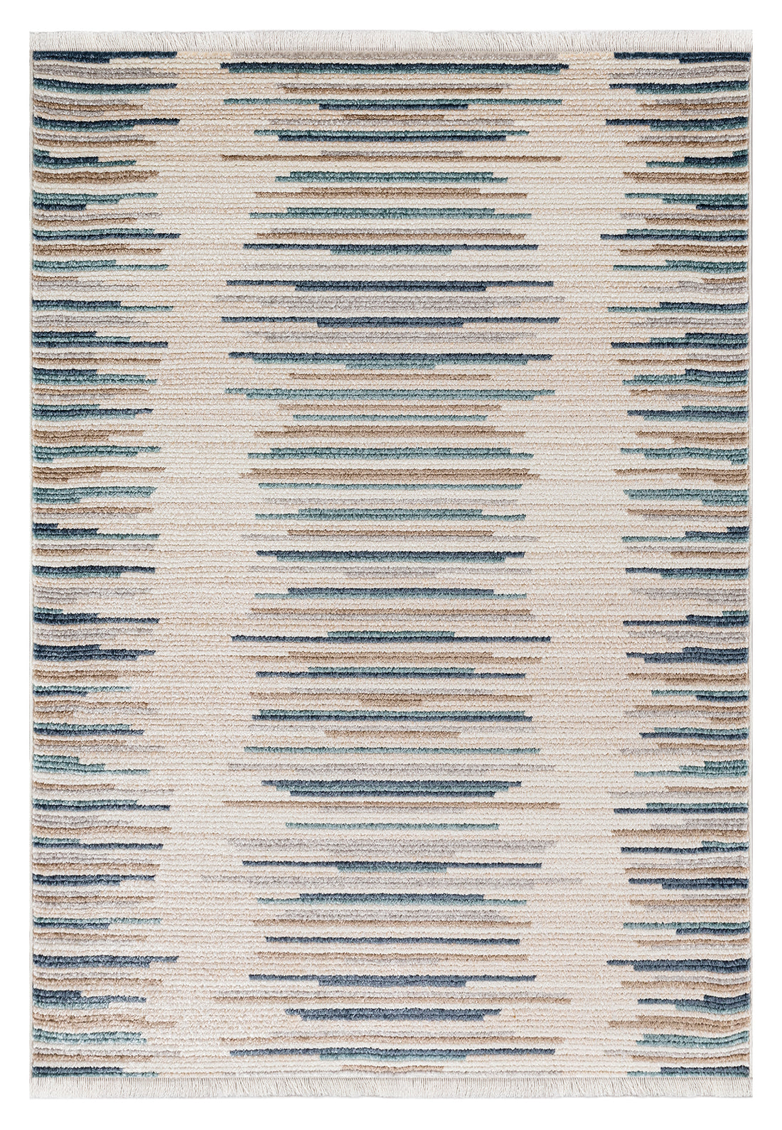 Contemporary, Geometrictextured High Low Cut Pile 9'2" X 12'4" Rectangle Area Rug Blue Multi Polypropylene