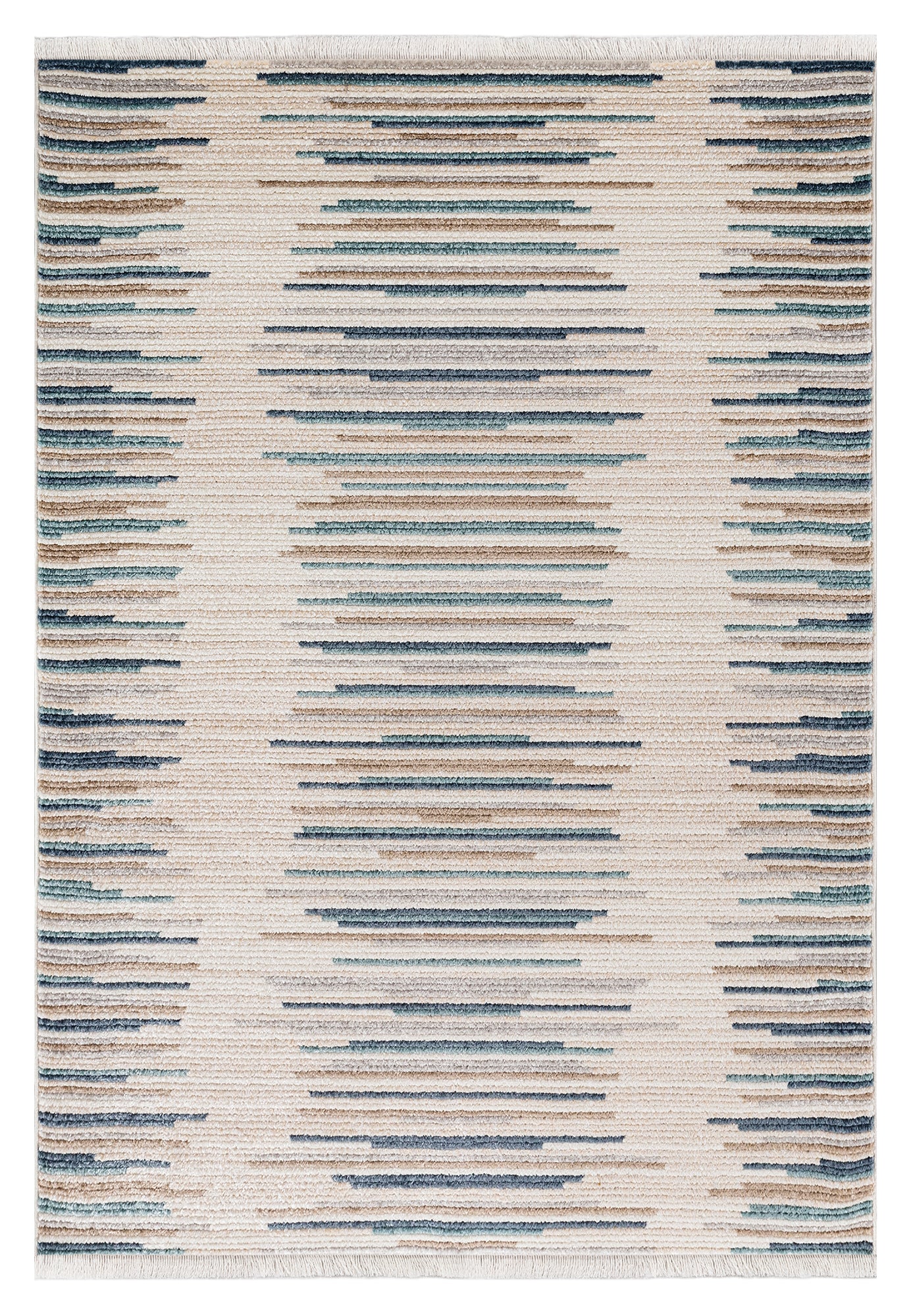 Contemporary, Geometrictextured High Low Cut Pile 9'2" X 12'4" Rectangle Area Rug Blue Multi Polypropylene