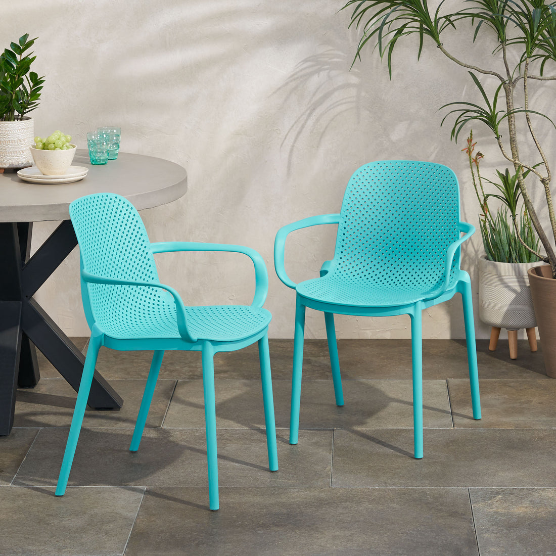 Gardenia Chair Teal Polypropylene