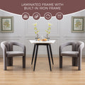 Coolmore Contemporary Designed Velvet Fabric Upholstered Accent Dining Chair Barrel Side Chairs Kitchen Armchair For Living Room Set Of 2 Gray Velvet Gray Foam Velvet