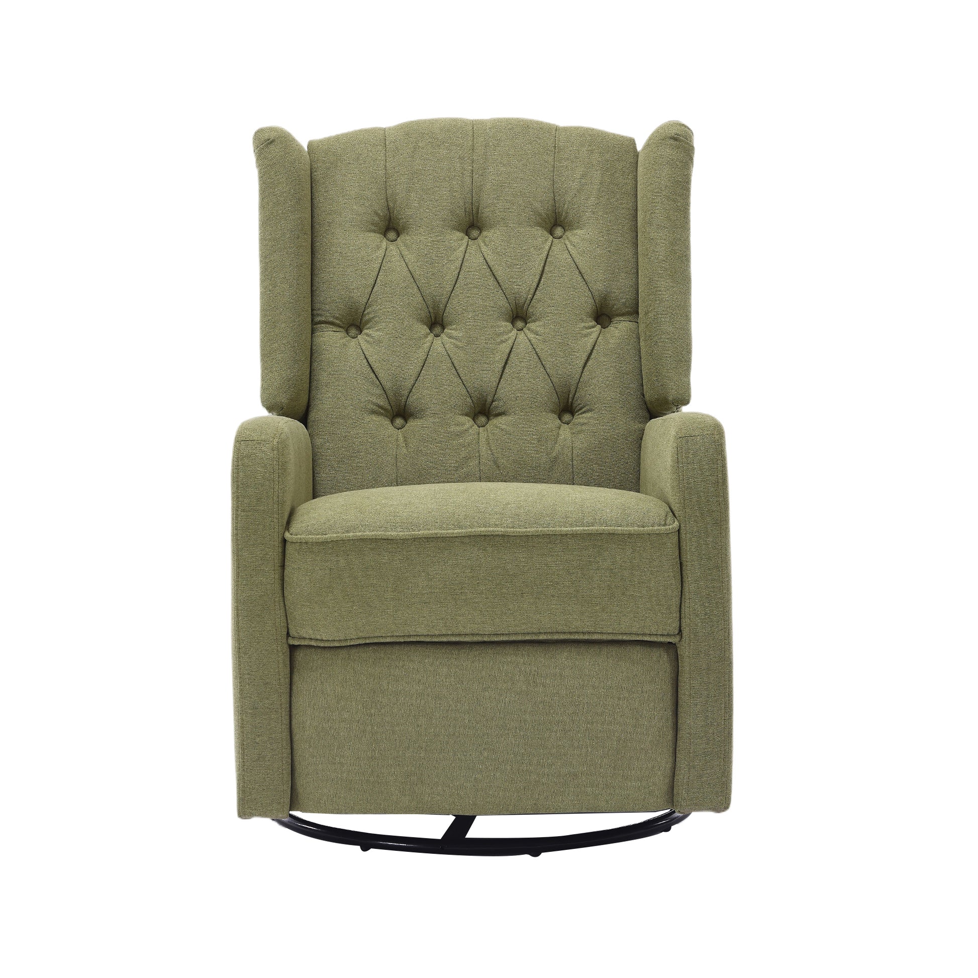 Coolmore Rocking Recliner Chair,360 Degree Swivel Nursery Rocking Chair,Glider Chair,Modern Small Rocking Swivel Recliner Chair For Bedroom,Living Room Chair Home Theater Seat Ovive Green Olive Green Linen