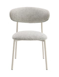 Kalam Light Gray Fabric Finish Side Chair Set Of 2 Gray Fabric
