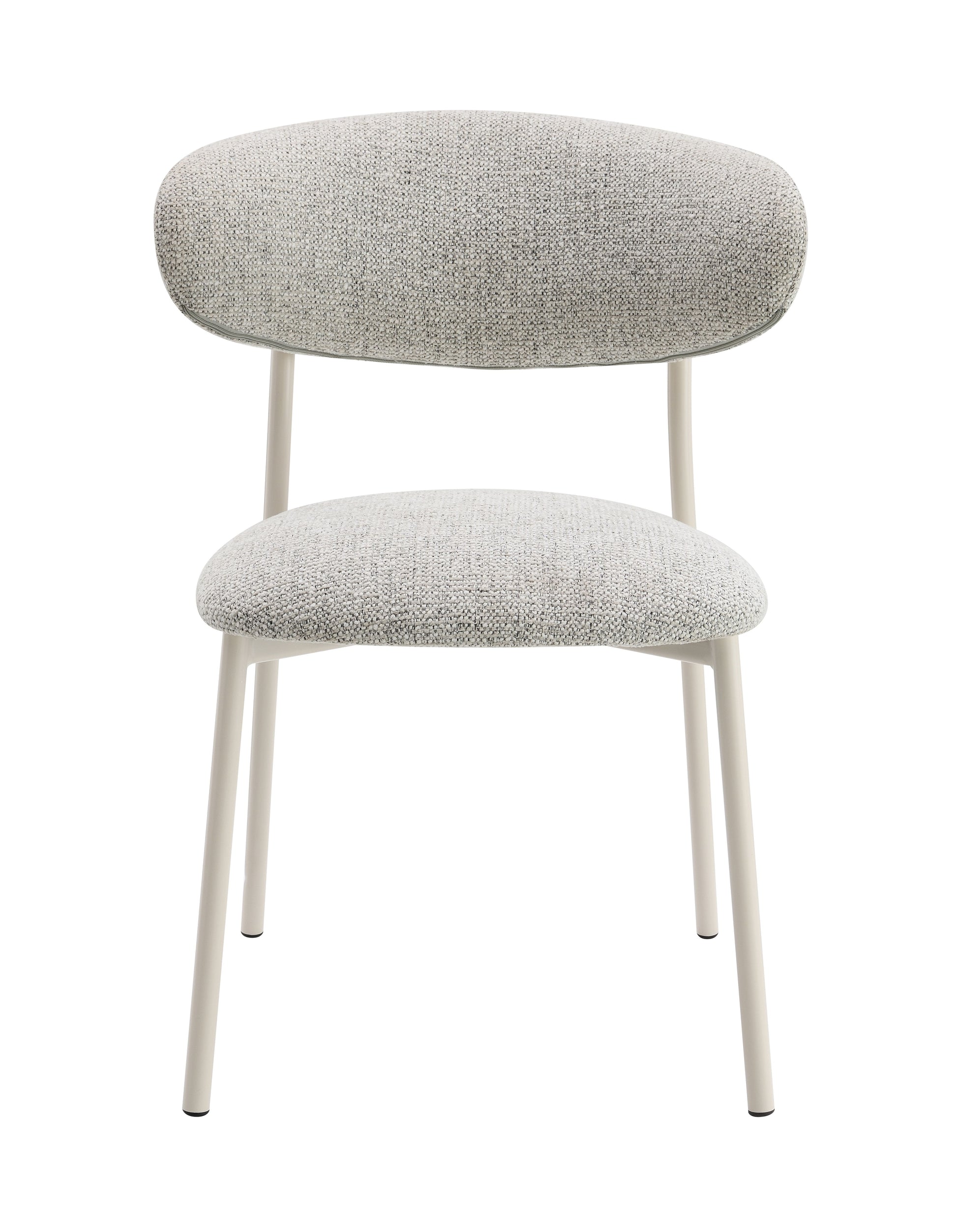 Kalam Light Gray Fabric Finish Side Chair Set Of 2 Gray Fabric