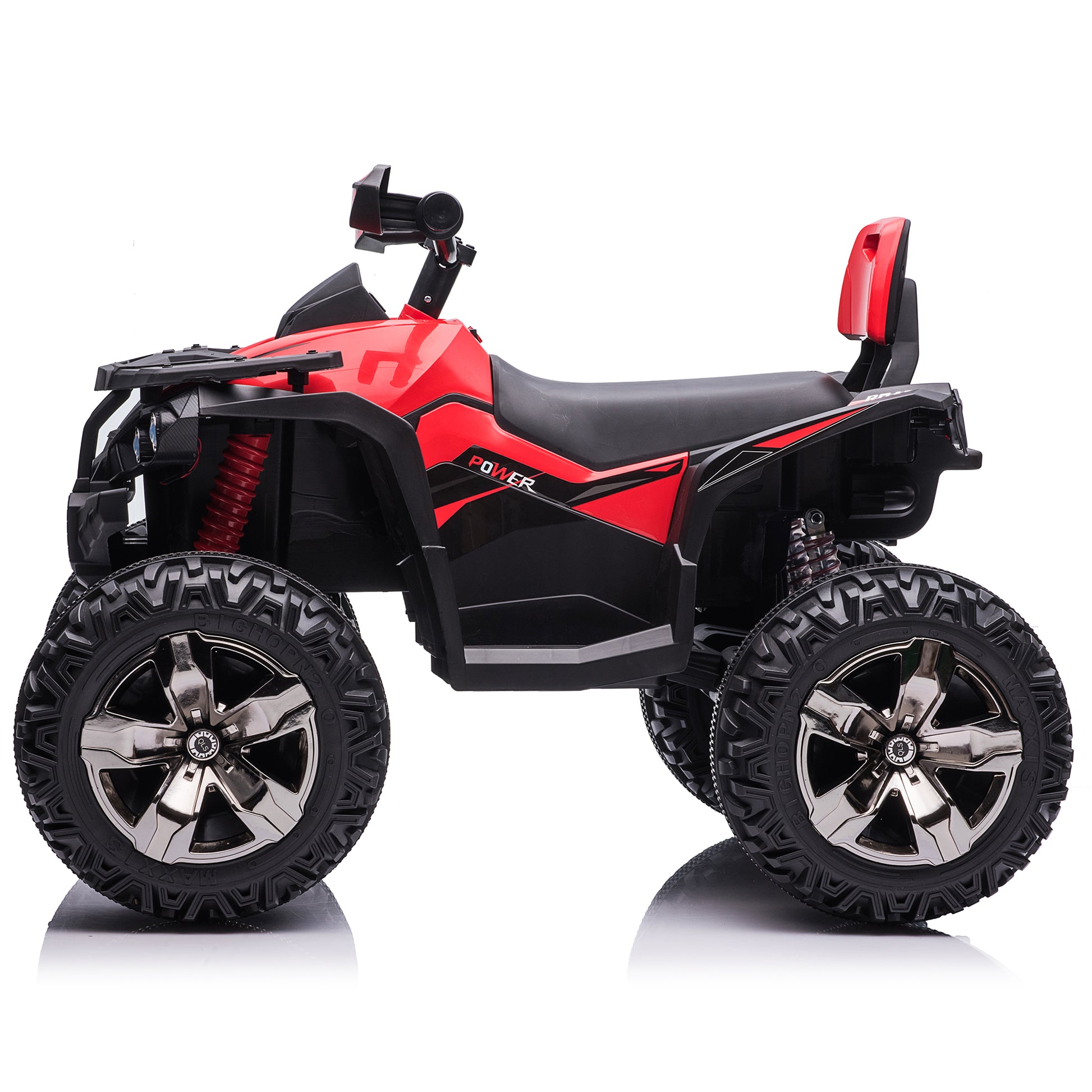 Kids Atv 4 Wheeler, 24V Kids Ride On Toy For Big Kid W Bluetooth, 800W Motor,Red Red Abs