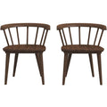 Kingsley Dining Chair Set Of 2 Brown Solid Wood