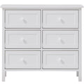 White 6 Drawer Dresser White Bedroom Wood