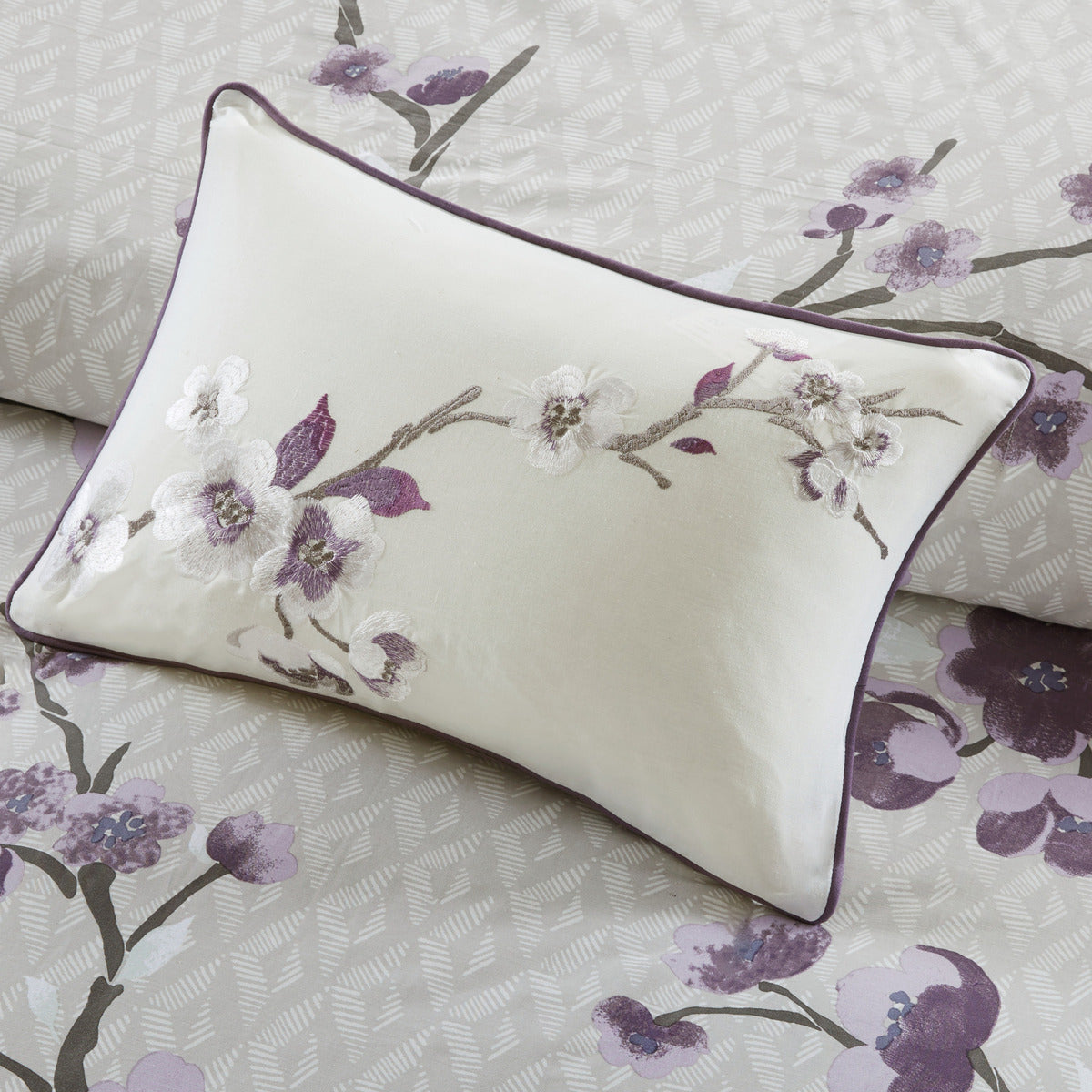 7 Piece Cotton Duvet Cover Set Queen Multicolor Polyester