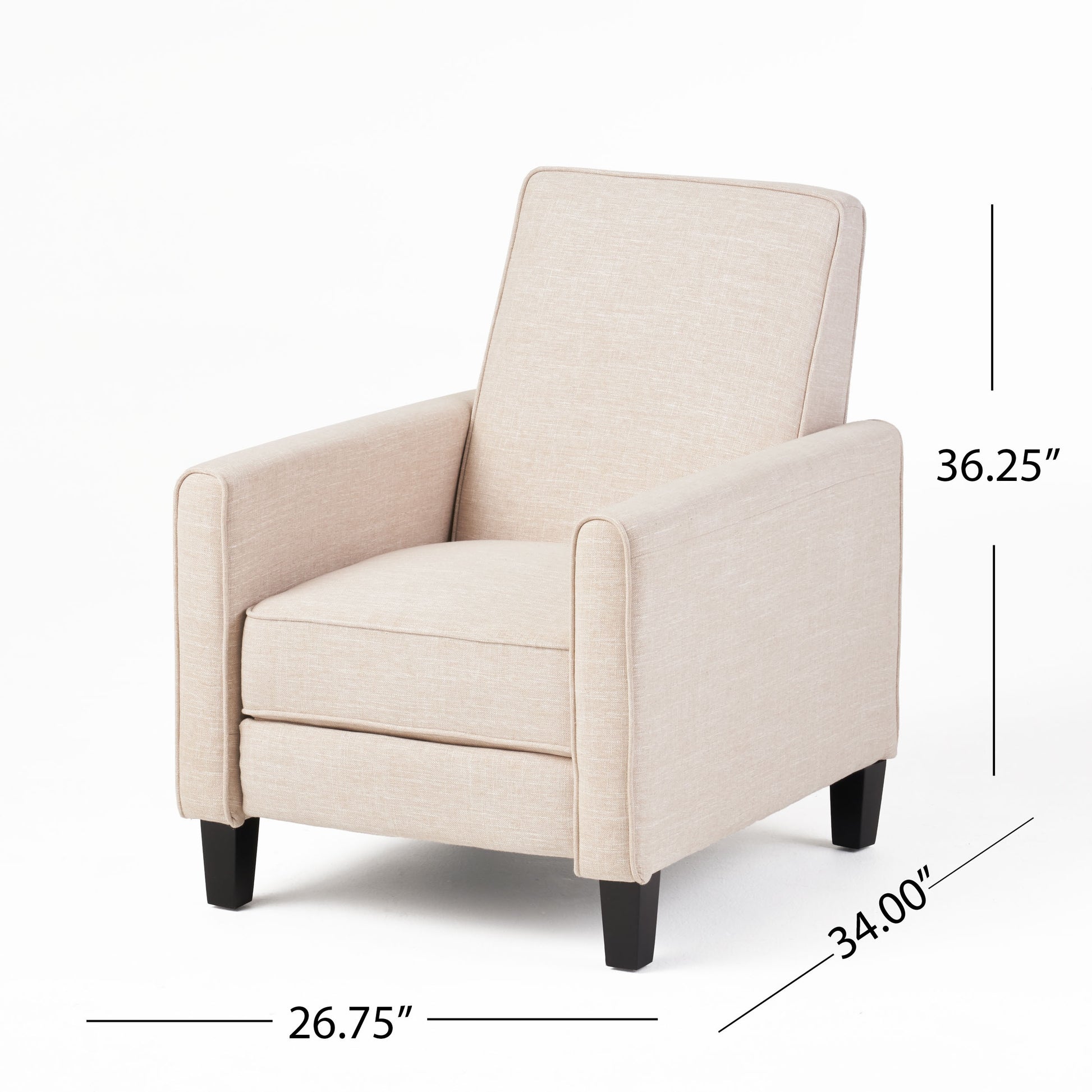 Light Beige Linen Push Back Chair For Elegant Home D Cor Light Beige Fabric