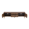 Mid Century Tv Stand With 2 Drawers, Media Console Table For Tvs Up To 80'', Entertainment Center With Storage For Living Room, Bedroom, Home Theatre Walnut Primary Living Space 70 79 Inches 70 79