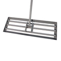 Garden Backyard Farmland Golf Course Compost Sand Leveling With 79.5 Long Handle Heavy Duty Tool Lawn Leveling Rake Grey Iron