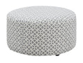 Ranger Gray Round Ottoman Gray Foam Engineered Wood