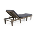 Ariana Kd Wood Chaise Lounge W Cushion Grey Wood Fabric