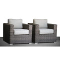 Comfortable Patio Chair With Cushions Fully Assembled Grey,Grey Mix Wicker