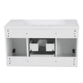 36'' Wall Mounted Bathroom Vanity With Resin Sink, Floating Bathroom Storage Cabinet With 2 Drawers, Solid Wood Bathroom Cabinet White Bathroom Modern Mdf