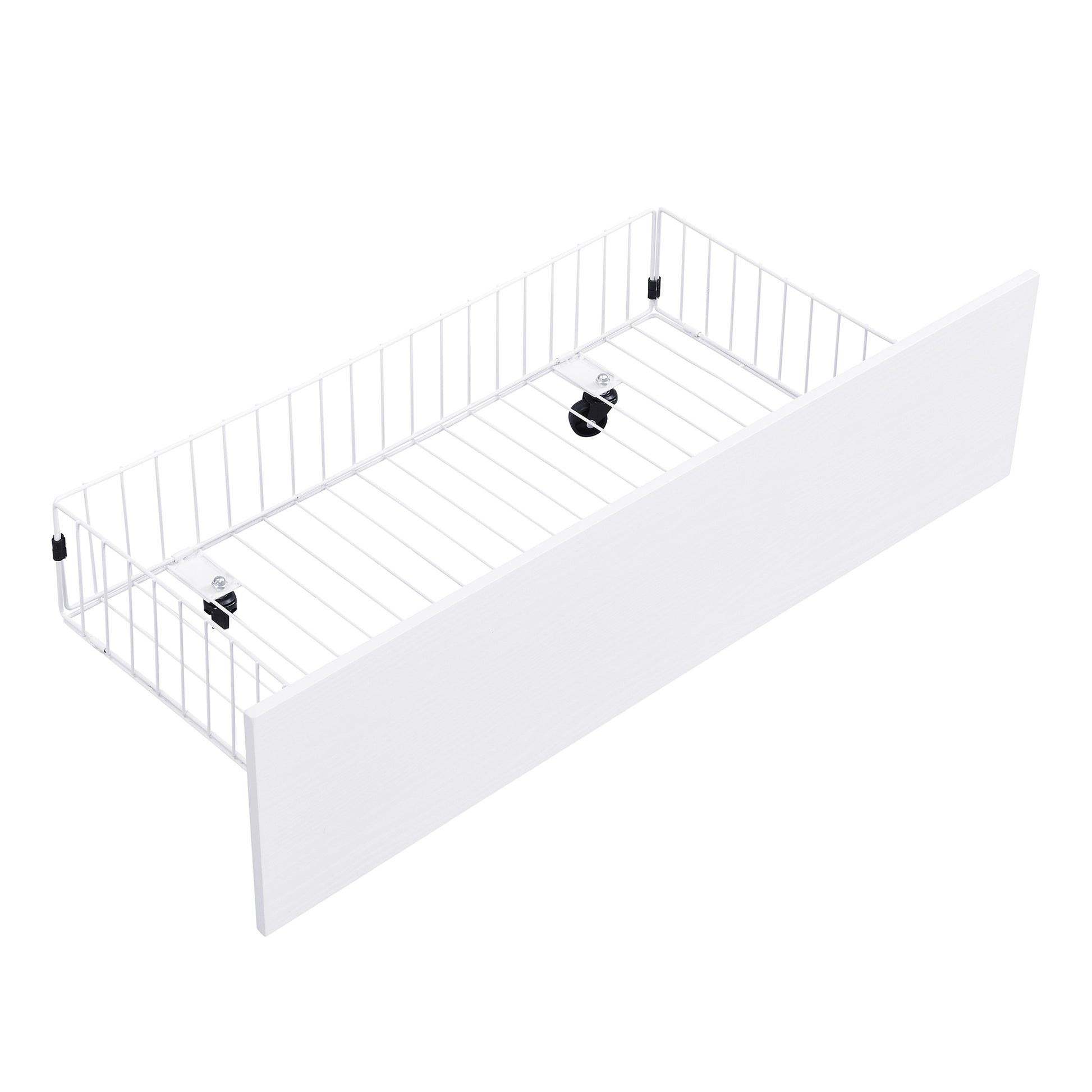 Twin Xl To King Metal Twin Size House Platform Bed With 2 Drawers, White Box Spring Not Required Twin Xl White Metal Bed Frame Metal