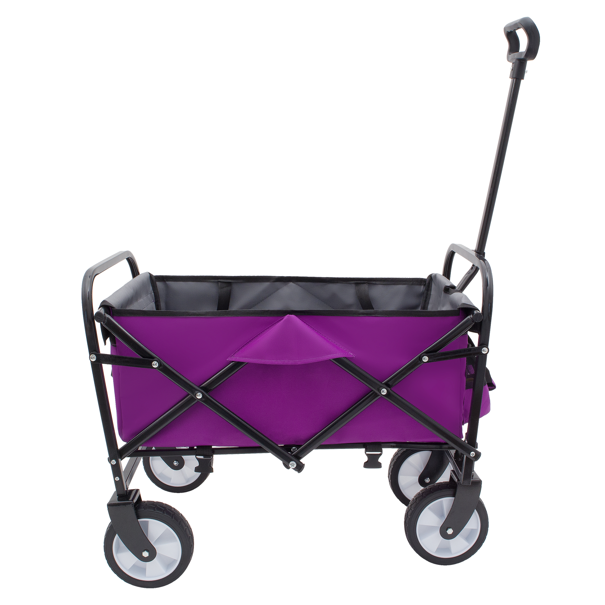 Minimeetall Strapcollapsible Foldable Wagon Cart With Strapping System Beach Wagonutility Cartutility Wagon Grocery Cart For Camping Shopping Sports Gardeing Fishing Supports 225Lbs Purple Purple