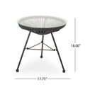 Nusa Side Table Black Tempered Glass