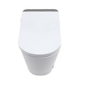 Smart Toilet With Bidet Built In, Auto Open & Close, Elongated Heated Seat, Foot Sensor Flush, Led Display, Warm Water Wash, Dryer, Night Light White Ceramic