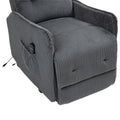 Coolmore Recliner Chair, Electric Recliner Chairs For Adults, Side Pocket Power Reclining Chair Pocket Springs Seat Cushion, Corduroy Fabric Recliner Sofa For Living Room, Bedroom, Home Theater Dg Dark Gray Foam Corduroy