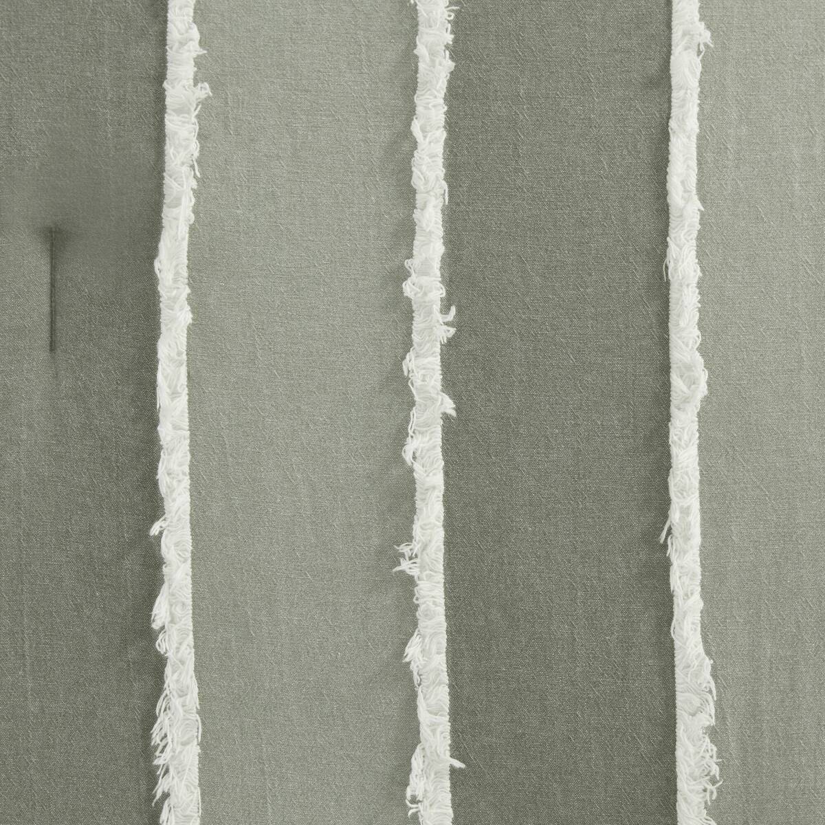 3 Piece Striped Cotton Comforter Set Sage King Cal King Sage Cotton