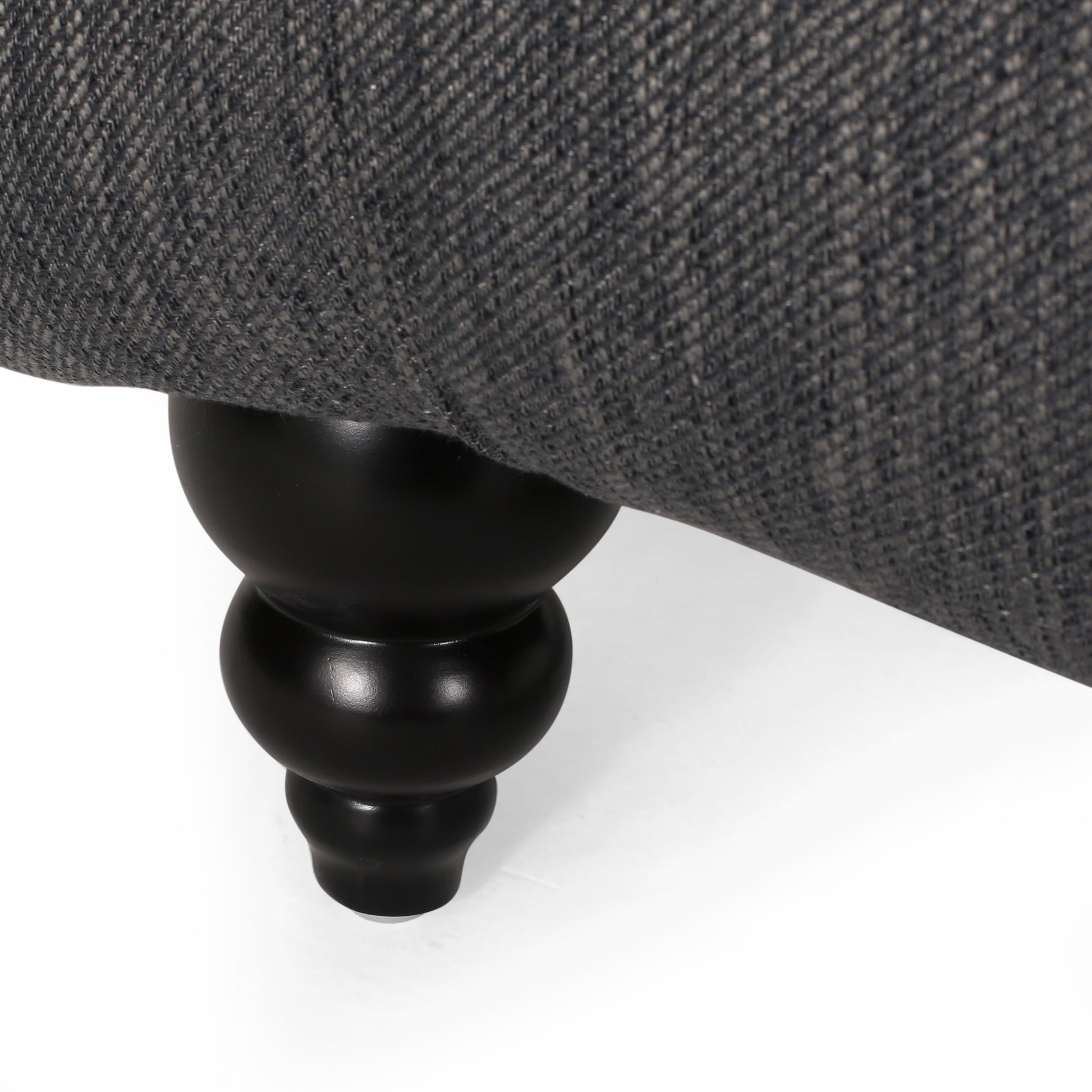 Chaise Lounge Charcoal Fabric 1 Seat