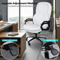 Big And Tall Office Chair White Pu Leather Office Chair White Foam Pu Leather