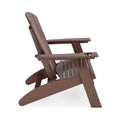 Brown Adirondack Chair Sturdy Hdpe Poly Lumber For Poolside, Patio, And Garden Relaxation No Adirondack Brown Weather Resistant Frame Garden & Outdoor American Traditional Hdpe Hdpe