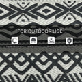 Outsunny Reversible Outdoor Rug, 8' X 10' Waterproof Plastic Straw Floor Mat, Portable Rv Camping Carpet With Carry Bag, Large Floor Mat For Backyard, Deck, Picnic, Beach, Gray & Cream White Boho Multicolor Polypropylene