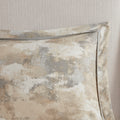 7 Piece Textured Cotton Blend Comforter Set Gray Queen Queen Multicolor Polyester