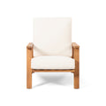 Paloma Club Chair Beige Acacia Wood