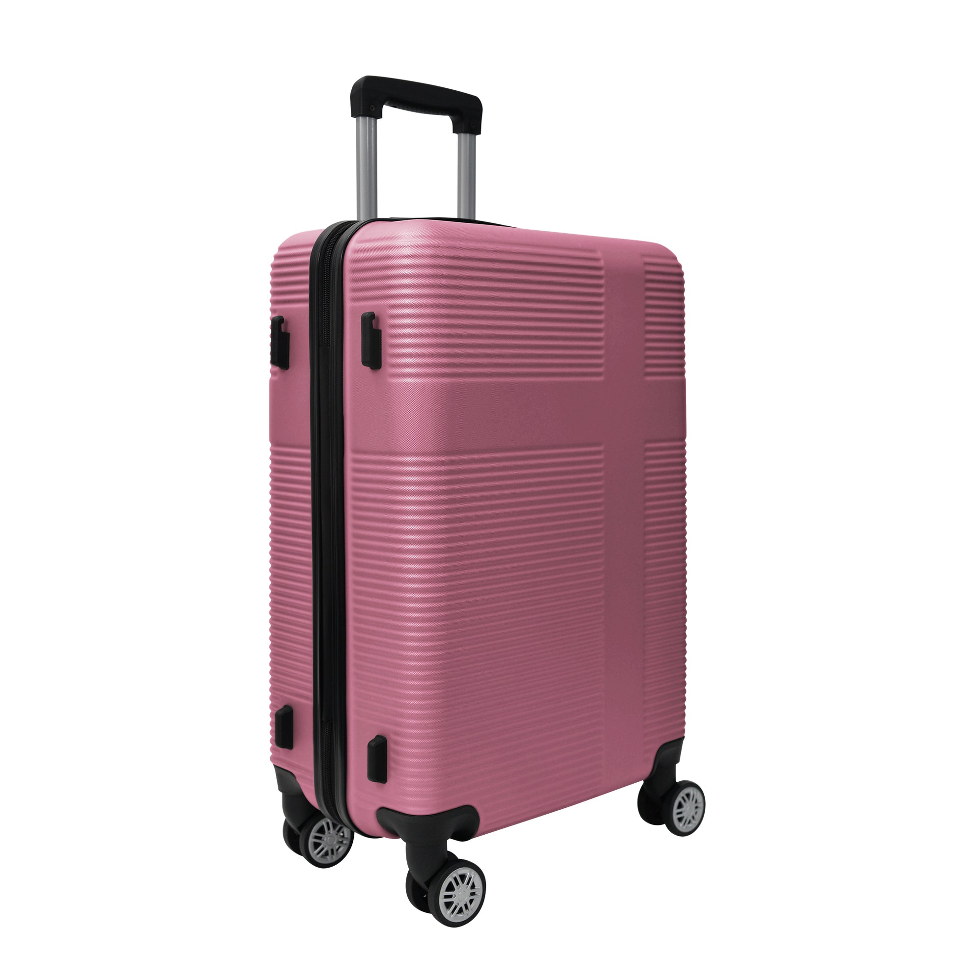 Luggage 4 Piece Set With Spinner Wheels, Hardshell Lightweight Suitcase With Tsa Lock,Checked Luggage,Pink 12 20 24 28In Pink Abs