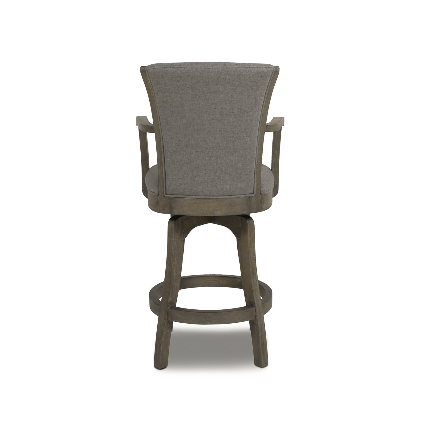 Williams 27In Swivel Counter Height Bar Stool, Heathered Grey Linen Gray Foam Linen