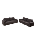 Lamb'S Wool 2 Seater Cushion Sofa 90'' Comfortable Sofa For Living Room Bedroom And Other Casual Spaces Lamb'S Wool Sofa With 2 Cushions And 2 Ball Pillows. Gray Two Sets Gray Foam Fabric 4 Seat