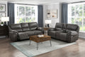 Plush Modern Design Living Room Reclining Sofa Gray Microfiber Upholstery Solid Wood Frame Furniture 1Pc Gray Microfiber Wood Primary Living Space Modern Plywood,Solid Wood 3 Seat