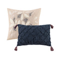 8 Piece Cotton Comforter Set Navy King King Navy Polyester